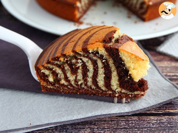 Zebra cake, the exotic marble cake (italian marble cake)