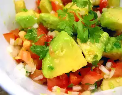 Zesty avocado tomato and lime salad