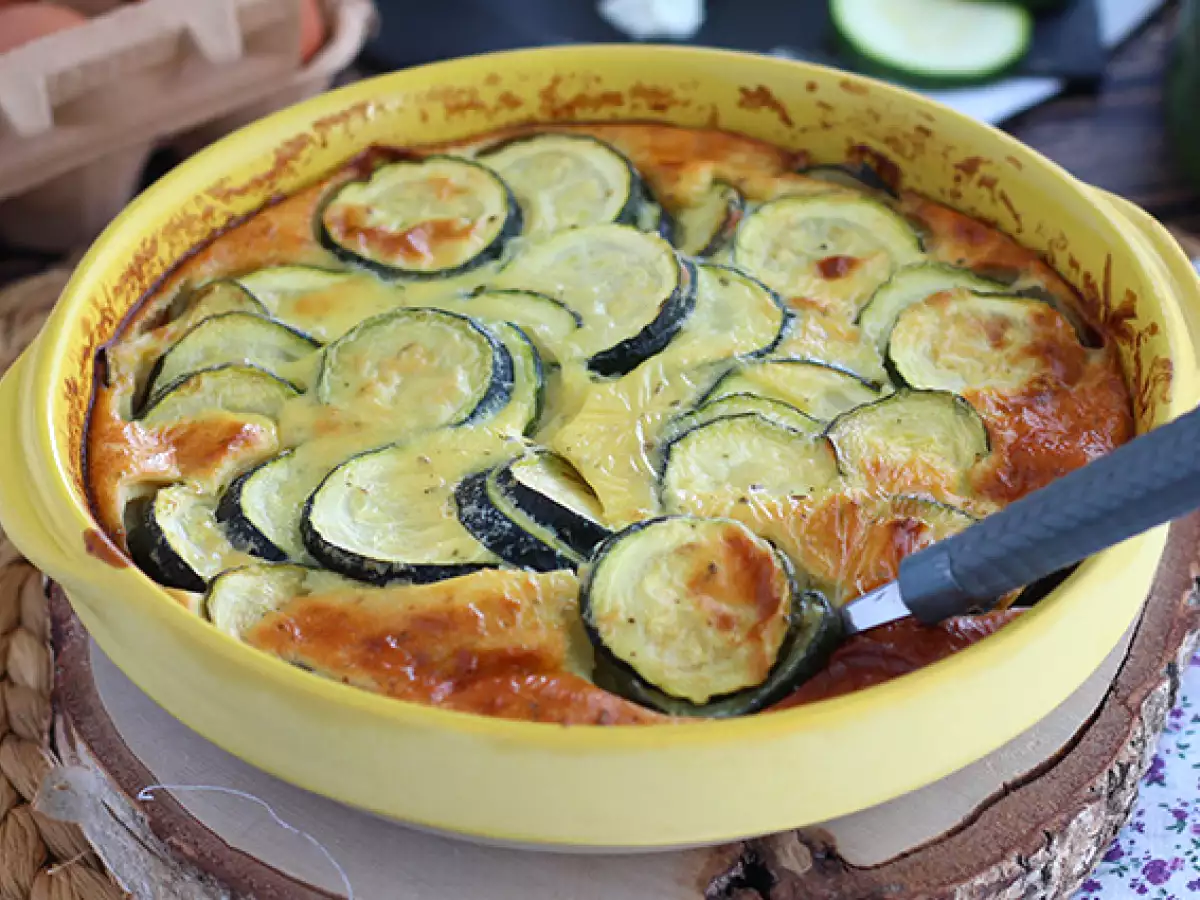 Zucchini and goat cheese clafoutis - photo 2