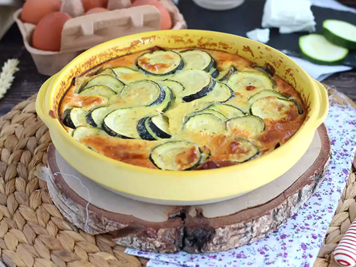 Zucchini and goat cheese clafoutis - photo 5