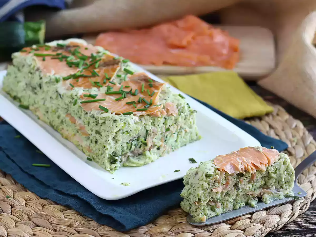 Zucchini and smoked salmon terrine - photo 3