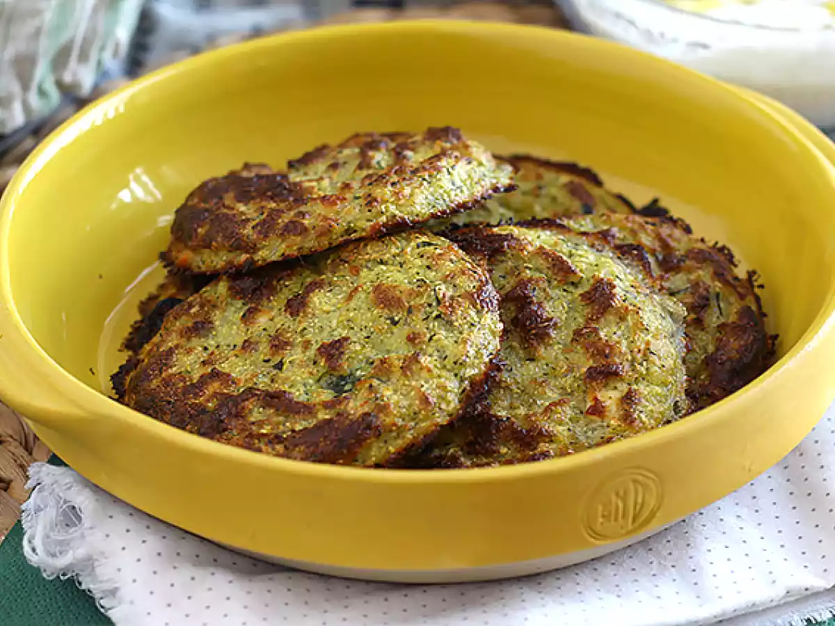 Zucchini feta patties