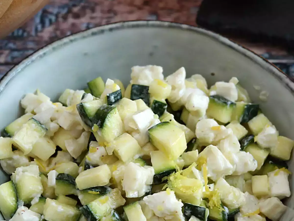 Zucchini, goat cheese, and lemon salad - photo 2