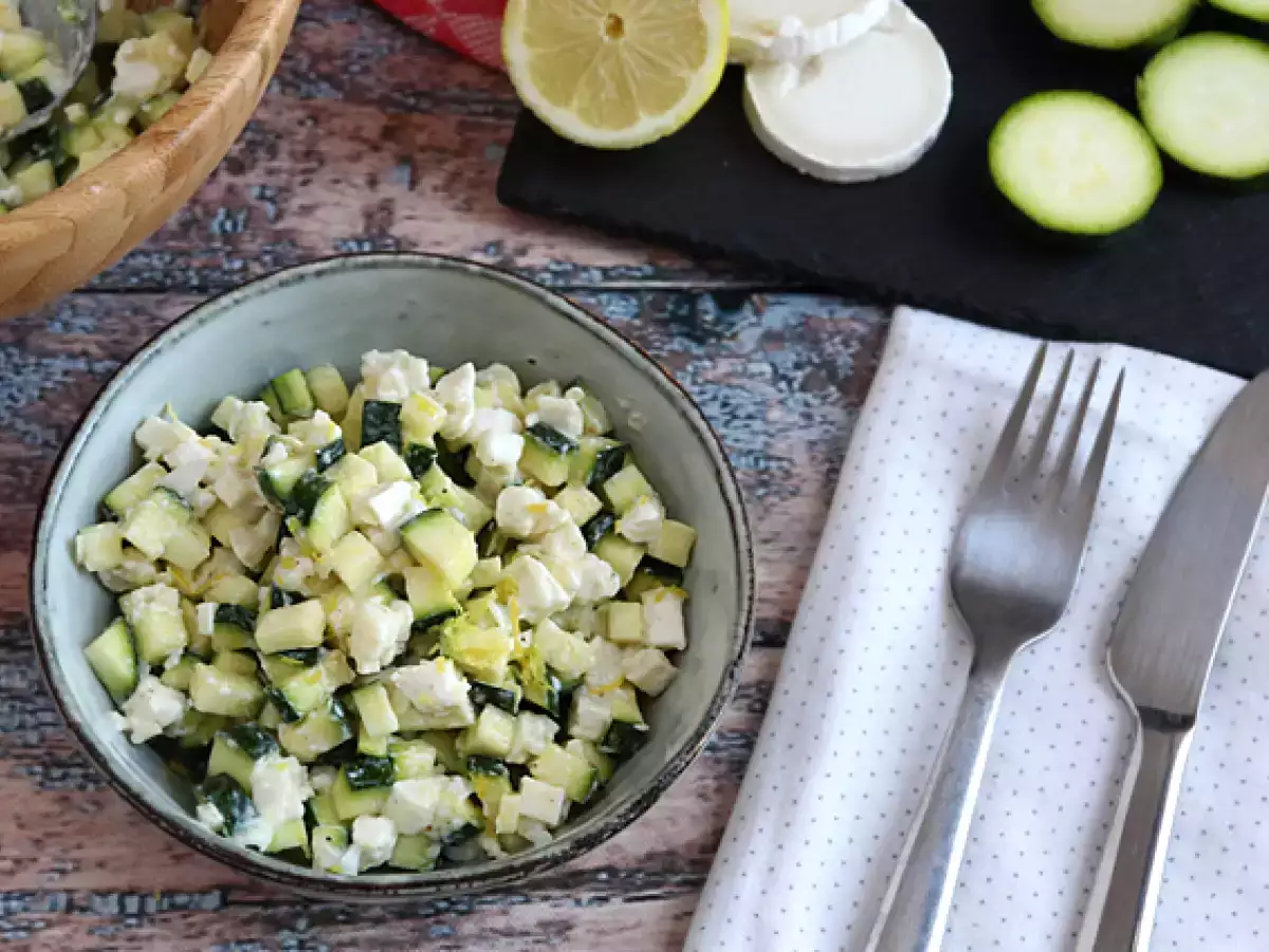 Zucchini, goat cheese, and lemon salad - photo 3