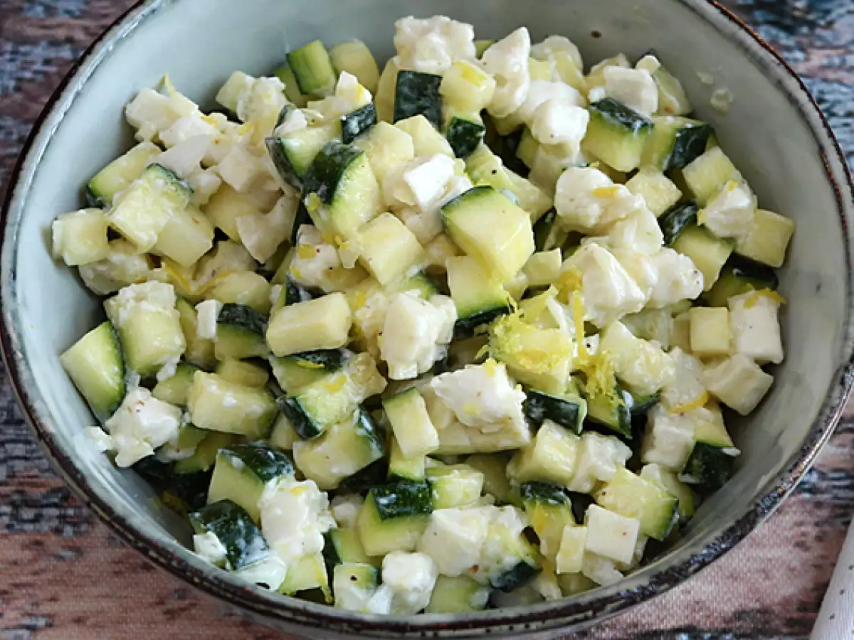 Zucchini, goat cheese, and lemon salad - photo 4