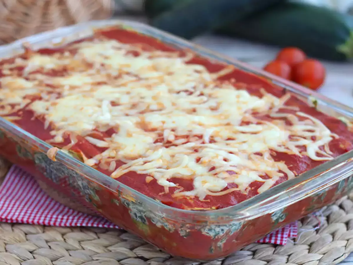 Zucchini lasagna with spinach - photo 3