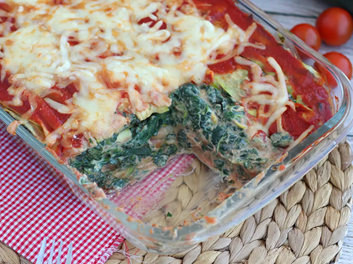 Zucchini lasagna with spinach - photo 4