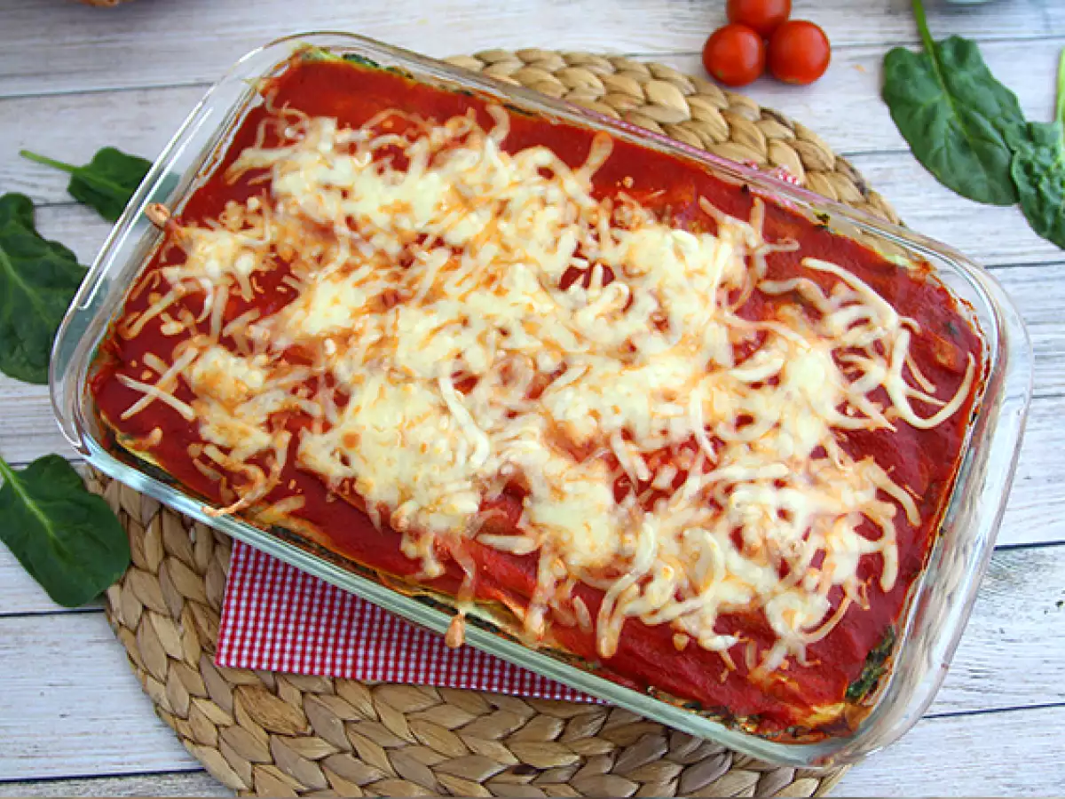 Zucchini lasagna with spinach - photo 5