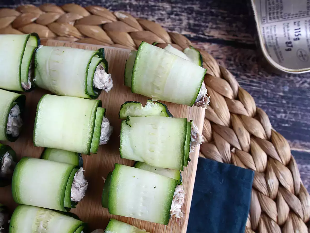 Zucchini rolls with sardines - photo 3