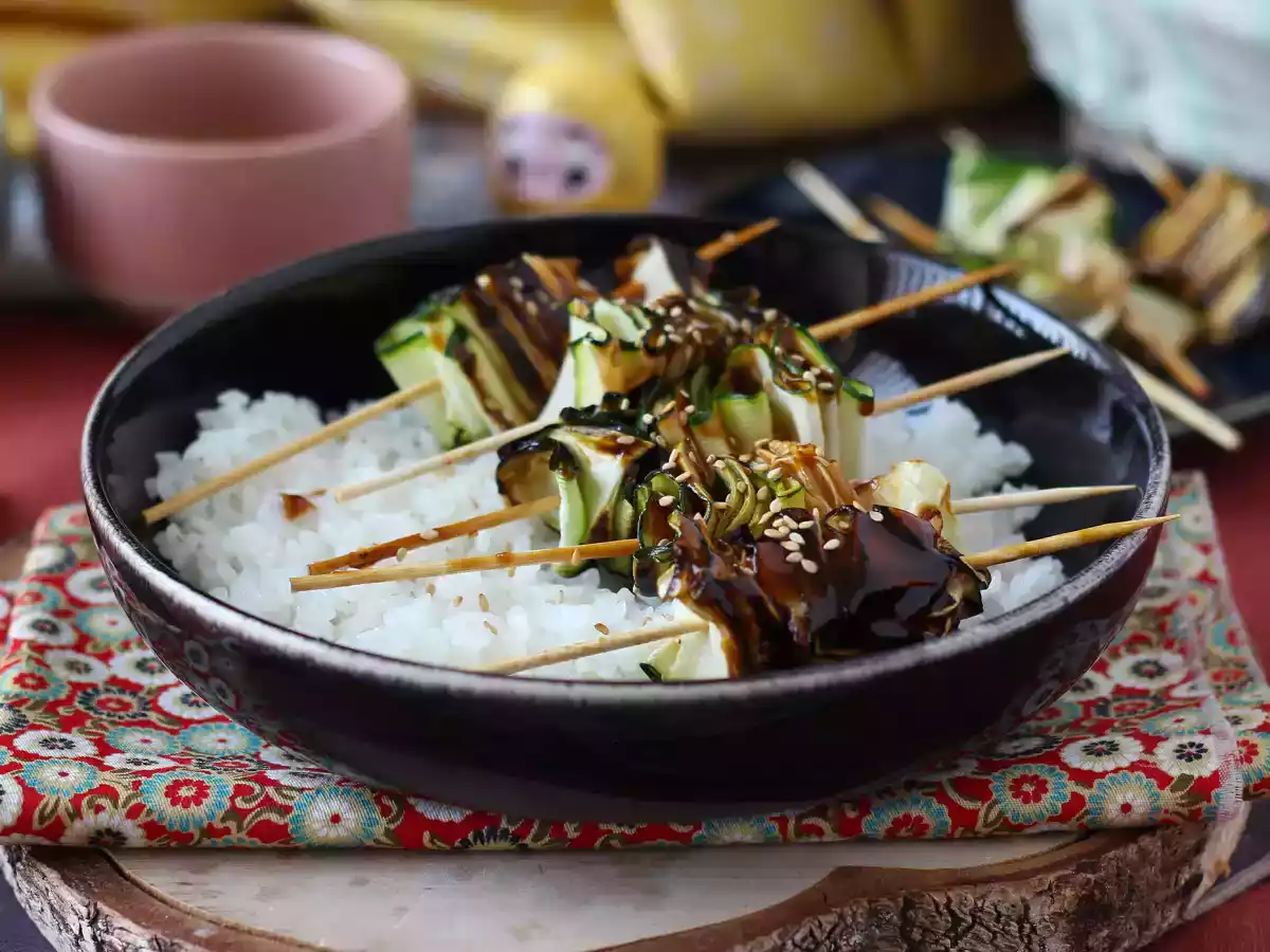 Zucchini skewers with a delicious, spicy asian sauce - photo 6